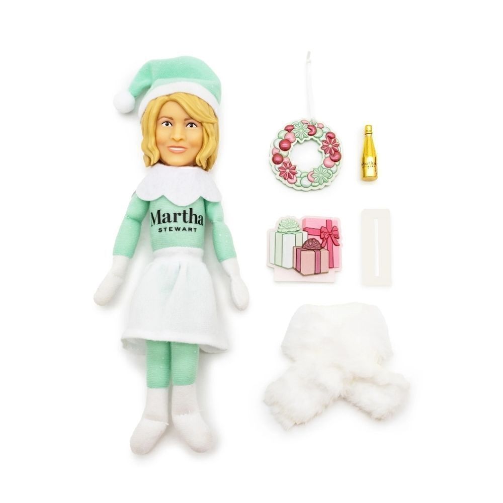 Martha Stewart Martha on The Mantel Christmas Green Plush Figurine, 10.5"